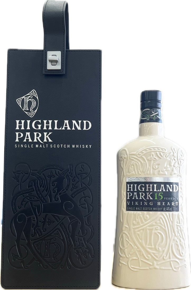 ウイスキー 44度 ハイランドパーク 15年 ヴァイキングハート 700ml 瓶 1本 正規 旧バージョン 陶器ボトル レザーバッグ付